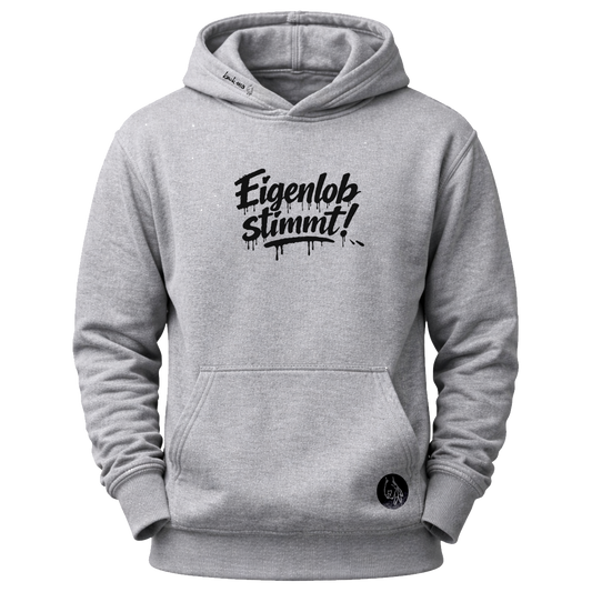 "Eigenlob stimmt" | Hoodie Heather Grey